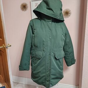 LKNW Lands' End  Expedition Down Parka Deep Woodland Green M P 10 12